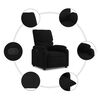 vidaXL Fauteuil inclinable en tissu noir