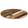 vidaXL Dessus de table rond 60 cm 15-16 mm Bois de récupération