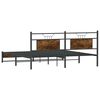 vidaXL Cadre de lit sans matelas ch&ecirc;ne fum&eacute; 160x200 cm bois ing&eacute;nierie