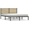 vidaXL Cadre de lit en m&eacute;tal sans matelas ch&ecirc;ne sonoma 137x190 cm