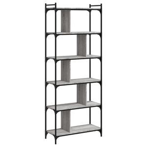 vidaXL Biblioth&egrave;que 6niveaux sonoma gris 76x32x192cm bois d'ing&eacute;nierie