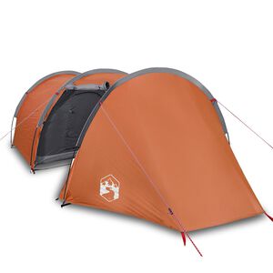 vidaXL Tente de camping tunnel 4 personnes orange imperm&eacute;able