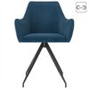 vidaXL Chaises &agrave; manger lot de 2 Bleu Velours