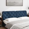 vidaXL Coussin de t&ecirc;te de lit bleu 180 cm tissu