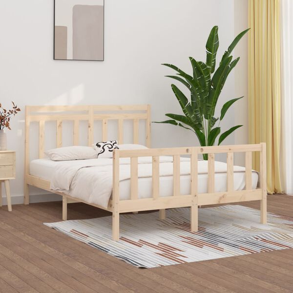 vidaXL Cadre de lit sans matelas bois massif de pin 160x200 cm