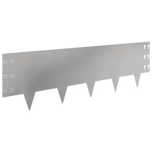 vidaXL Bordure de Pelouse 30 pc 100 x 30 cm Acier Argent&eacute;