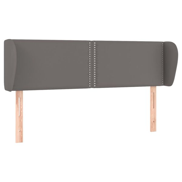 vidaXL T&ecirc;te de lit avec oreilles Gris 147x23x78/88 cm Similicuir