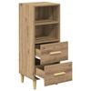vidaXL Buffet ch&ecirc;ne artisanal 34 x 34,5 x 90 cm Bois d'ing&eacute;nierie