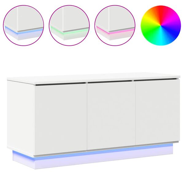 vidaXL Meuble TV Blanc 100 x 38 x 49 cm Bois d'ingénierie