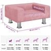 vidaXL Lit pour chien rose 50x40x26,5 cm velours