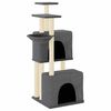 vidaXL Arbre &agrave; chat avec griffoirs en sisal gris fonc&eacute; 122 cm
