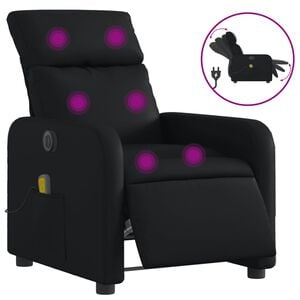 vidaXL Fauteuil de massage inclinable &eacute;lectrique noir similicuir