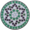 vidaXL Table d'appoint Mosa&iuml;que Vert et blanc