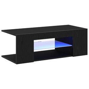 vidaXL Meuble TV 90 x 39 x 30 cm Ch&ecirc;ne noir Bois d'ing&eacute;nierie