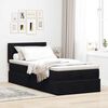 vidaXL Cadre de lit ottoman avec matelas noir 80x200 cm velours