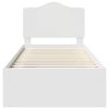 vidaXL Cadre de lit avec t&ecirc;te de lit Blanc 90 x 200 cm Pin massif