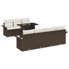 vidaXL Ensemble de canap&eacute; de jardin 8 pcs Marron polyrotin