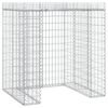 vidaXL Mur de gabion pour poubelle 110x91x120 cm fer galvanis&eacute;