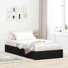 vidaXL Lit de Rangement avec matelas Noir 90 x 190 cm Velours
