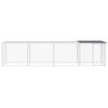 vidaXL Poulailler avec toit anthracite 403x98x90 cm acier galvanis&eacute;