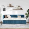 vidaXL Cadre de lit d'angle avec matelas 2 pcs Bleu Velours