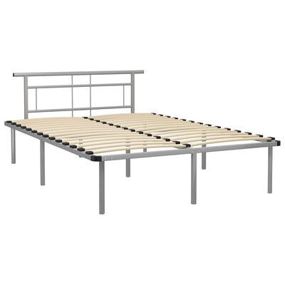 vidaXL Cadre de lit sans matelas gris métal 140x200 cm