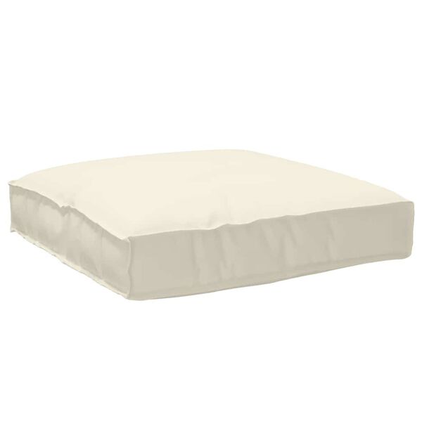vidaXL Coussin Cr&egrave;me 80 x 80 x 12 cm Tissu Oxford