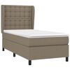 vidaXL Sommier &agrave; lattes de lit avec matelas Taupe 90x190 cm Tissu