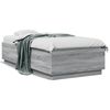 vidaXL Cadre de lit avec LED sans matelas sonoma gris 90x190 cm