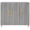 vidaXL Buffet sonoma gris 90x34x80 cm bois d'ing&eacute;nierie