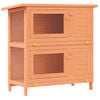 vidaXL Clapier d'ext&eacute;rieur Enclos pour petits animaux 4 portes Bois