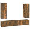 vidaXL Ensemble de meubles TV 5 pcs Ch&ecirc;ne fum&eacute; Bois d'ing&eacute;nierie