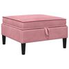 vidaXL Pouf avec Rangement Rose Velours
