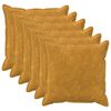 vidaXL Housse de coussin 6 pc HOUTEN Jaune 80 x 80 cm