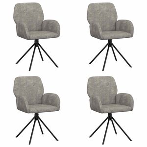 vidaXL Chaises de salle &agrave; manger pivotantes 4 pc Simili daim