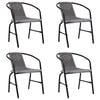 vidaXL Chaises de jardin lot de 4 Rotin plastique et acier 110 kg