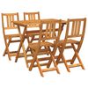 vidaXL Ensemble bistro de jardin 5 pcs Marron Bois d'acacia massif