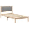 vidaXL Cadre de lit avec t&ecirc;te de lit rembourr&eacute;e Gris clair 90 x 190 cm