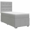 vidaXL Lit boxspring avec matelas Gris clair 90 x 200 cm Tissu