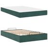 vidaXL Cadre de lit avec matelas avec matelas 2 pcs Vert Velours