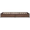 vidaXL Cadre de lit sans matelas chêne marron 75x190 cm