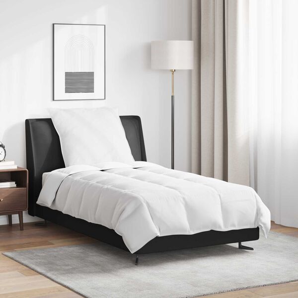 vidaXL Duvet d'&eacute;t&eacute; simple avec oreiller 2 pcs Blanc Plume de canard