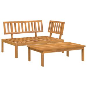 vidaXL Salon de jardin palette 2 pcs bois massif d'acacia