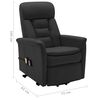 vidaXL Fauteuil de massage Noir Similicuir