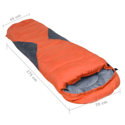vidaXL Sac de couchage léger type momie pour enfants Orange 670 g 10°C