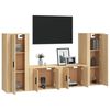 vidaXL Ensemble de meubles TV 4 pcs Ch&ecirc;ne sonoma Bois d'ing&eacute;nierie