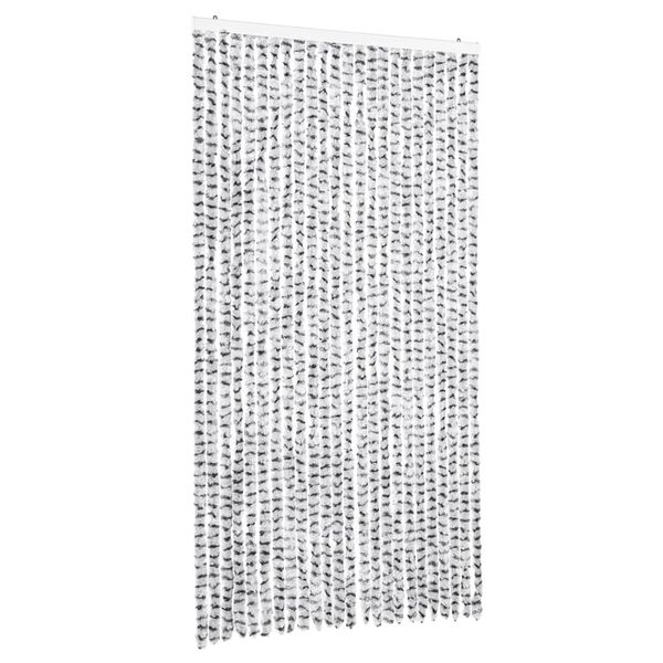 vidaXL Rideau anti-mouches gris clair et gris fonc&eacute; 100x230cm chenille