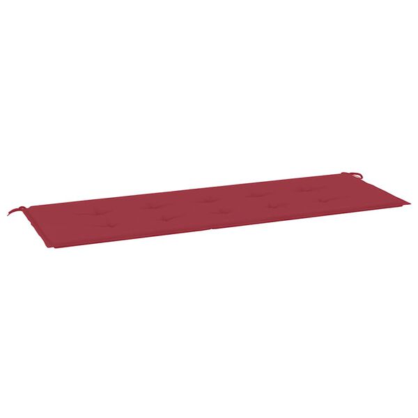 vidaXL Coussin de banc de jardin rouge bordeaux 150x50x4 cm