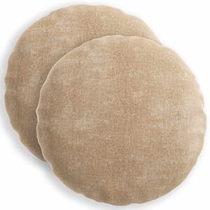 vidaXL Housse de coussin 2 pc HEERLEN Taupe &Oslash; 40 cm Tissu Chenille