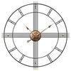 vidaXL Horloge murale noir &Oslash;60 cm fer